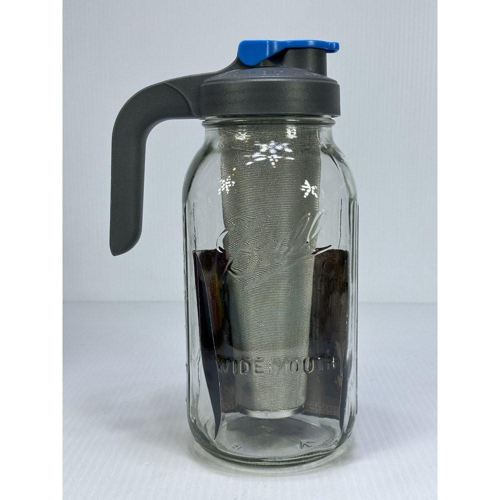 County Line Kitchen Ball Jar Cold Hot Brew Infuser Flip Top Mason Jar Brewer
